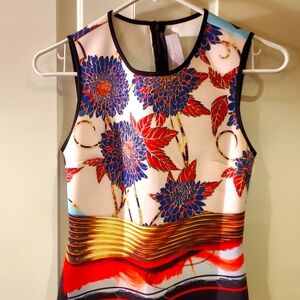 Clover Canyon size small floral Sleeveless swim dress - Multicolor